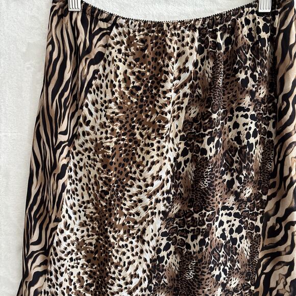Chico's Animal Print Midi Skirt - Brown and Black - Picture 4 of 7